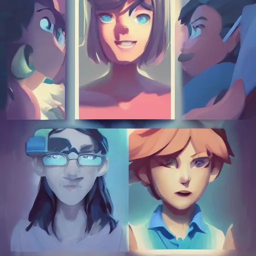 Image similar to face icon stylized minimalist nintendo 3 ds, loftis, cory behance hd by jesper ejsing, by rhads, makoto shinkai and lois van baarle, ilya kuvshinov, rossdraws global illumination