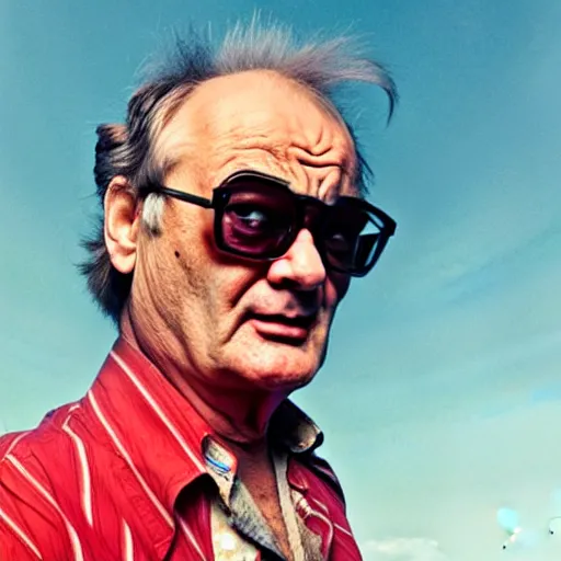 Image similar to bill murray as hunter thompson, movie still, promotional shot