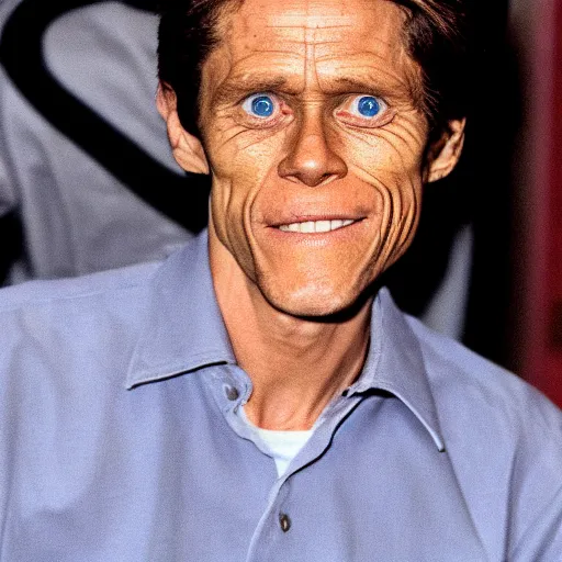 Image similar to willem dafoe as a 9 0 s school bully