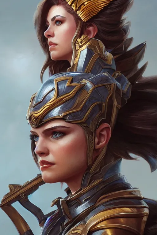 Image similar to amazon valkyrie athena, d & d, fantasy, portrait, highly detailed, headshot, digital painting, trending on artstation, concept art, sharp focus, illustration, art by artgerm and greg rutkowski and magali villeneuve