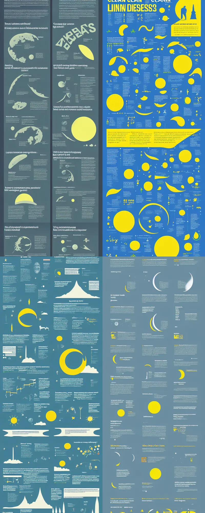 Prompt: clean modern infographics, lunar cycles, factual information, legible text