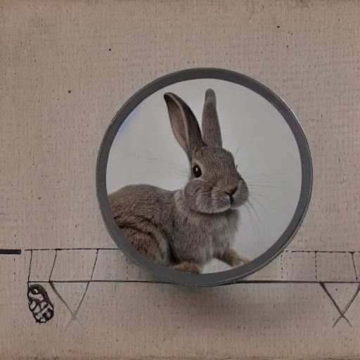 Image similar to a rabbit sitting then jumping up over a fence, film strip reel showing 9 frames