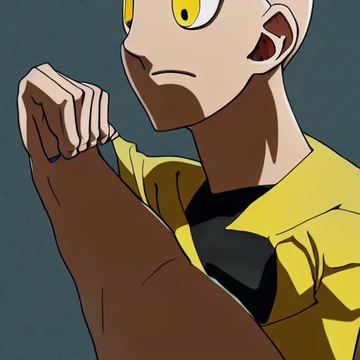 Image similar to portrait of bored saitama, meme