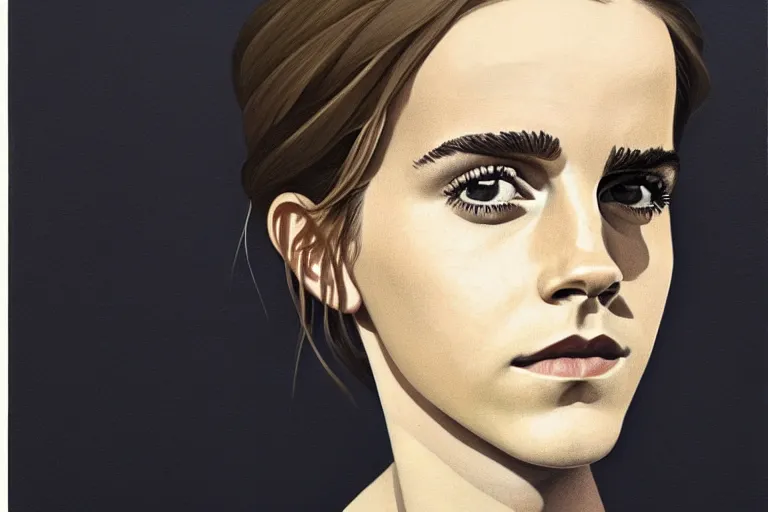 Image similar to portrait of emma watson artwork by tim eitel