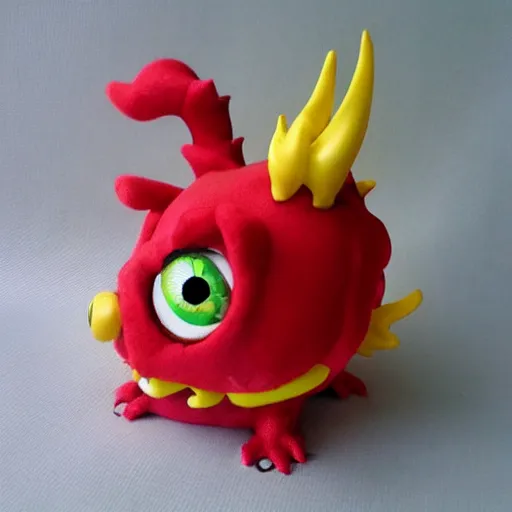 Image similar to dragon baby, cute, adorable, breathing out visably, smooth chinese dragon, big eyes