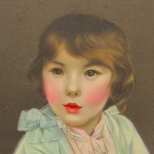 Image similar to a vintage portrait of a girl made by fumiyo kono