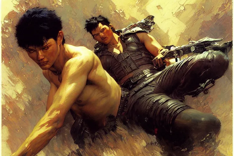 Image similar to akira, painting by gaston bussiere, craig mullins, j. c. leyendecker, tom of finland