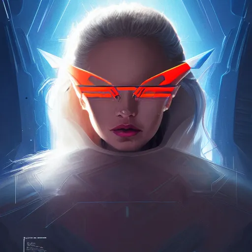 Prompt: portrait of she - ra, sci - fi, techwear, intricate, elegant, highly detailed, digital painting, artstation, concept art, smooth, sharp focus, illustration, by bartek fedyczak, erak note, tooth wu, neil richards, kan liu, siwoo kim, jisu choe