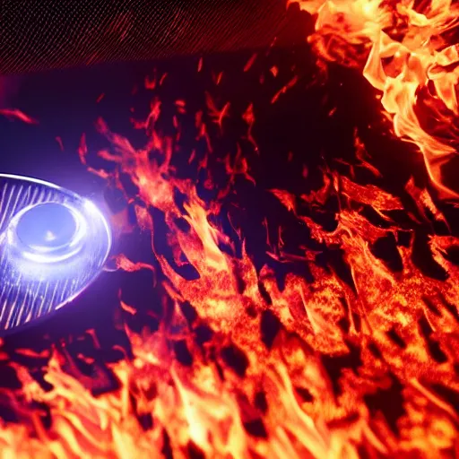 Prompt: a burning GPU, rendered by Octane, Unreal Engine, 4k