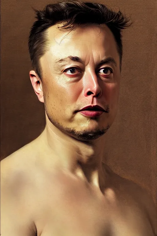 Prompt: beautiful oil matte portrait painting, elon musk as the god emperor of ancient rome, art by anders zorn, wonderful masterpiece highly detailed, beautiful cinematic light deep focus, elegant, digital painting, smooth, sharp focus, golden ratio, dramatic illumination, ultra realistic, 8 k, art by artemisia lomi gentileschi and caravaggio