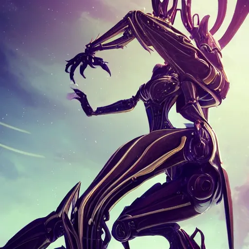 Image similar to highly detailed exquisite warframe fanart, looking up at a 300 foot tall giant elegant beautiful saryn prime female warframe, as an anthropomorphic robot female dragon, sharp claws, posing elegantly over your tiny form, detailed legs looming over your pov, giantess shot, camera close to the legs, upward shot, ground view shot, leg shot, front shot, epic cinematic shot, high quality warframe fanart, captura, realistic, professional digital art, high end digital art, furry art, giantess art, anthro art, DeviantArt, artstation, Furaffinity, 3D, 8k HD render, epic lighting