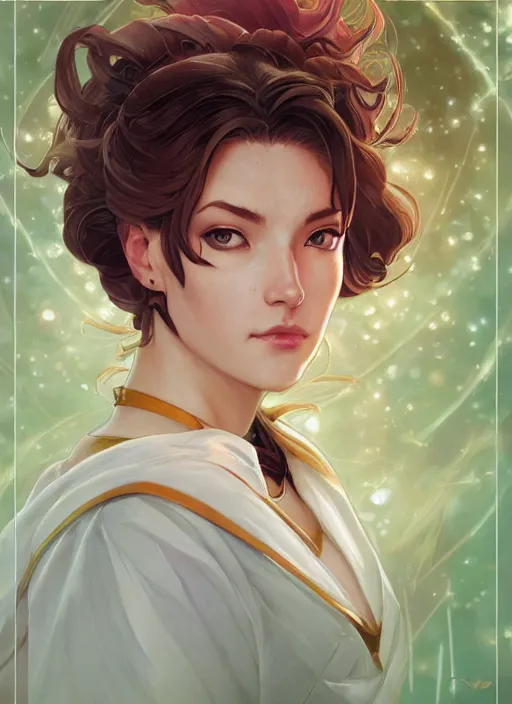 Image similar to symmetry!! portrait of sailor jupiter!! intricate, elegant, highly detailed, digital painting, artstation, concept art, smooth, sharp focus, illustration, art by artgerm and greg rutkowski and alphonse mucha, 8 k