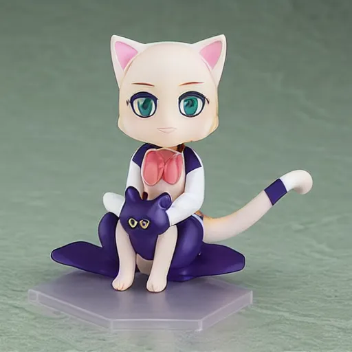 Prompt: nendoroid of cat as a frog, product photo