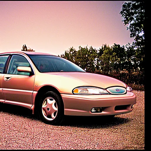 Prompt: a digital photo of a 1 9 9 8 ford taurus taken off a canon powershot, flash on, ultra realistic, jpeg artifacts.