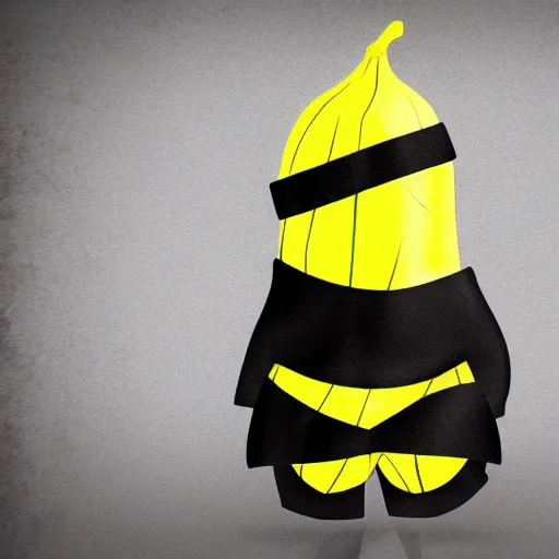 Prompt: a banana dressed as a ninja