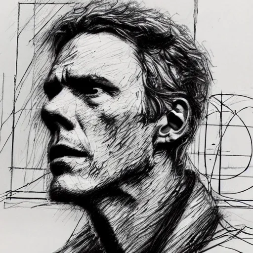 Image similar to a realistic yet scraggly portrait sketch of the side profile of a stern and sophisticated paul bettany, trending on artstation, intricate details, in the style of frank auerbach, in the style of sergio aragones, in the style of martin ansin, in the style of david aja, in the style of mattias adolfsson