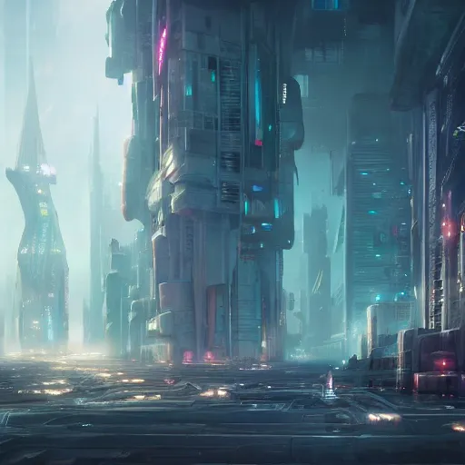 Image similar to sci fi city, 2 0 8 8, octane render / source, detailed, rossdraws, greg rutkowski, 8 k uhd, oil painting