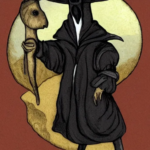 Image similar to the plague doctor as a goat