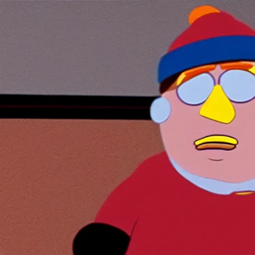 Prompt: Eric Cartman in American Psycho (1999)