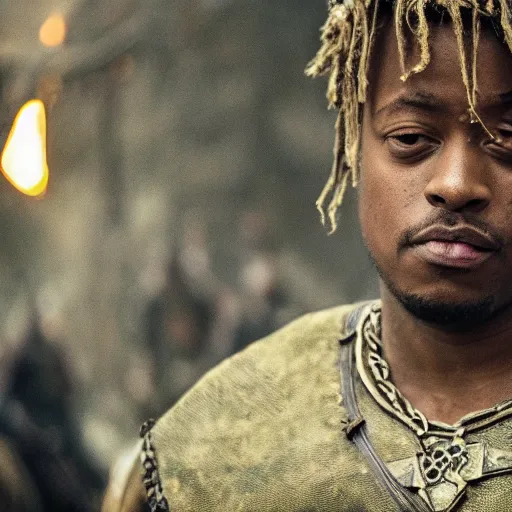 Image similar to juice wrld in Vikings very detailed 4k quality super realistic