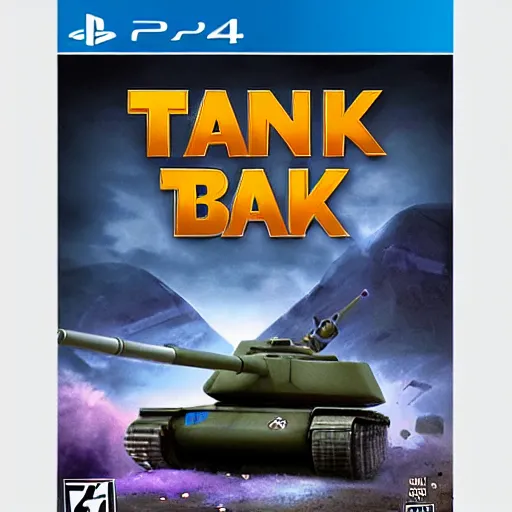 Image similar to video game box art of a game called tank battle, 4 k, highly detailed cover art.