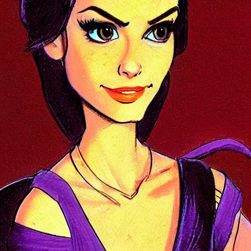 Image similar to milt kahl sketch of victoria justice as princess padme from star wars episode 3