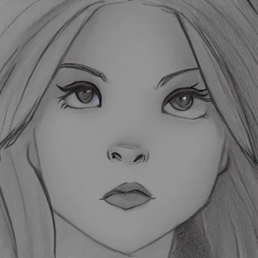 Image similar to milt kahl pencil sketch of chloe grace moretz as snow white