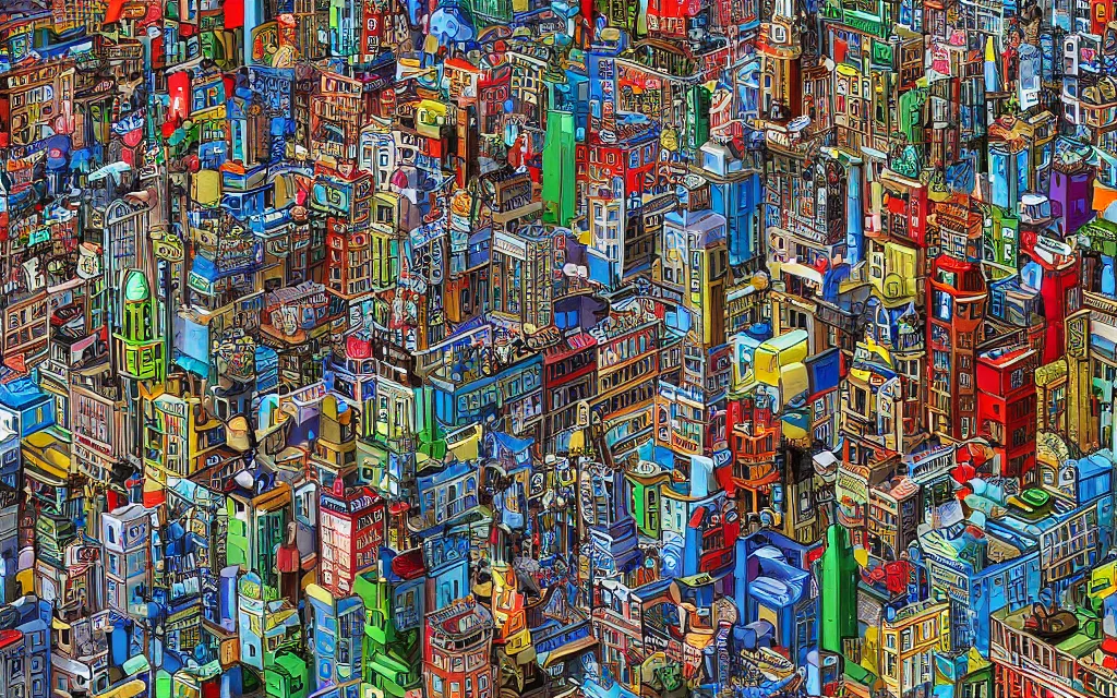 Image similar to plastic toy city potemkin fantastical cityscape, award winning digital art