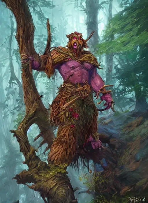 Prompt: treant birch, dndbeyond, bright, colourful, realistic, dnd character portrait, full body, pathfinder, pinterest, art by ralph horsley, dnd, rpg, lotr game design fanart by concept art, behance hd, artstation, deviantart, hdr render in unreal engine 5