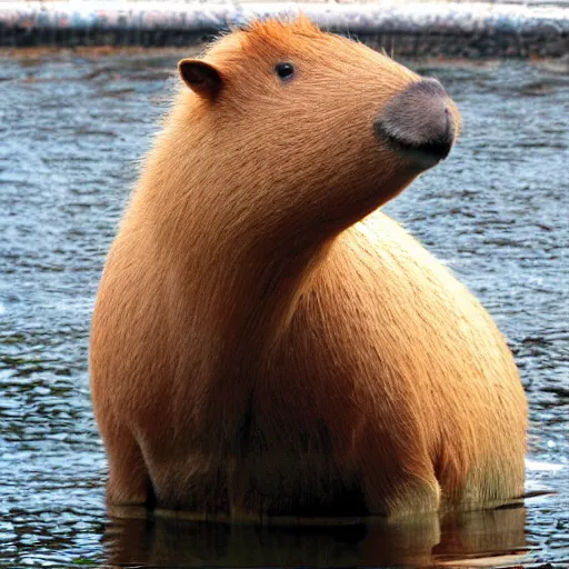 Prompt: Human capybara hybrid