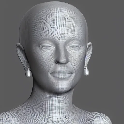 Image similar to 3 d render of a woman,