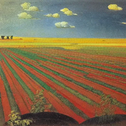 Prompt: soviet painting of what fields by isaak brodsky, walter womacka, czeslaw znamierowski, vladimir pchelin, kuzma petrov - vodkin, igor berezovsky