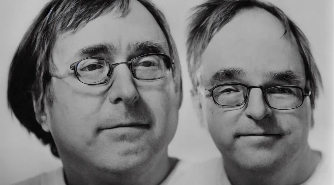 Image similar to portrait of Linus Torvalds taked by Sebastião Salgado