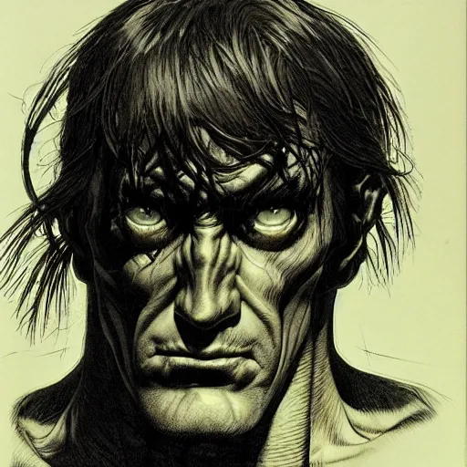 Image similar to medium portrait dark soft light, by killian eng and bernie wrightson and simon bisley, inspired by 2 0 0 0 ad, etching, fine, sharp high detail,