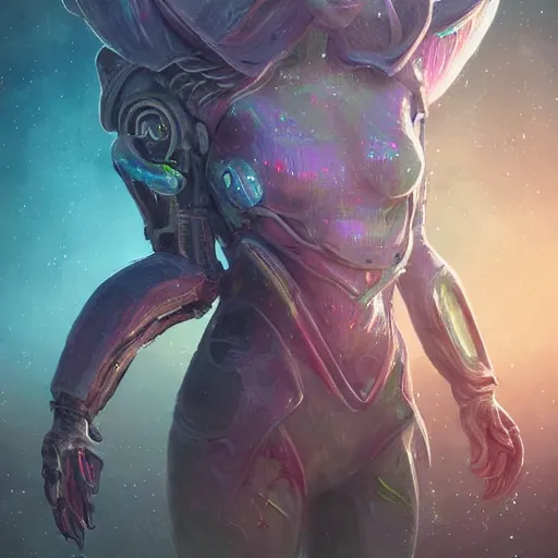 Image similar to ultra realistic illustration of android fairy, alien homeworld, swamps, advanced technology, warframe, special effects, colorful lights, space ship in the distance, intricate, highly detailed, digital painting, artstation, concept art, smooth, sharp focus, illustration, art by artgerm and tim mcburnie and anato finnstark