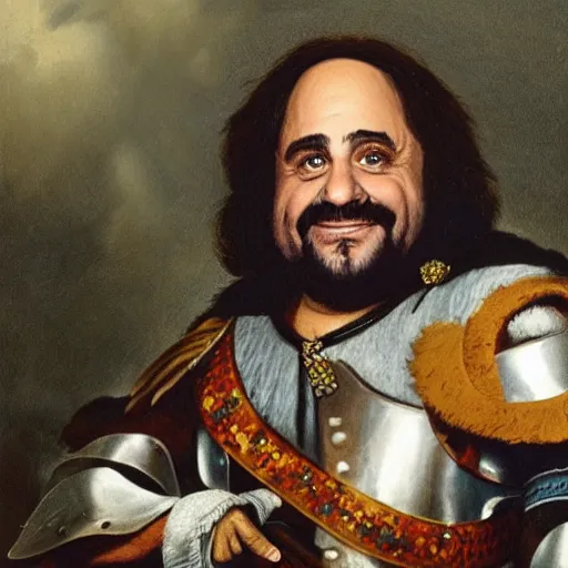 Image similar to portrait of Danny DeVito as a Spanish conquistador