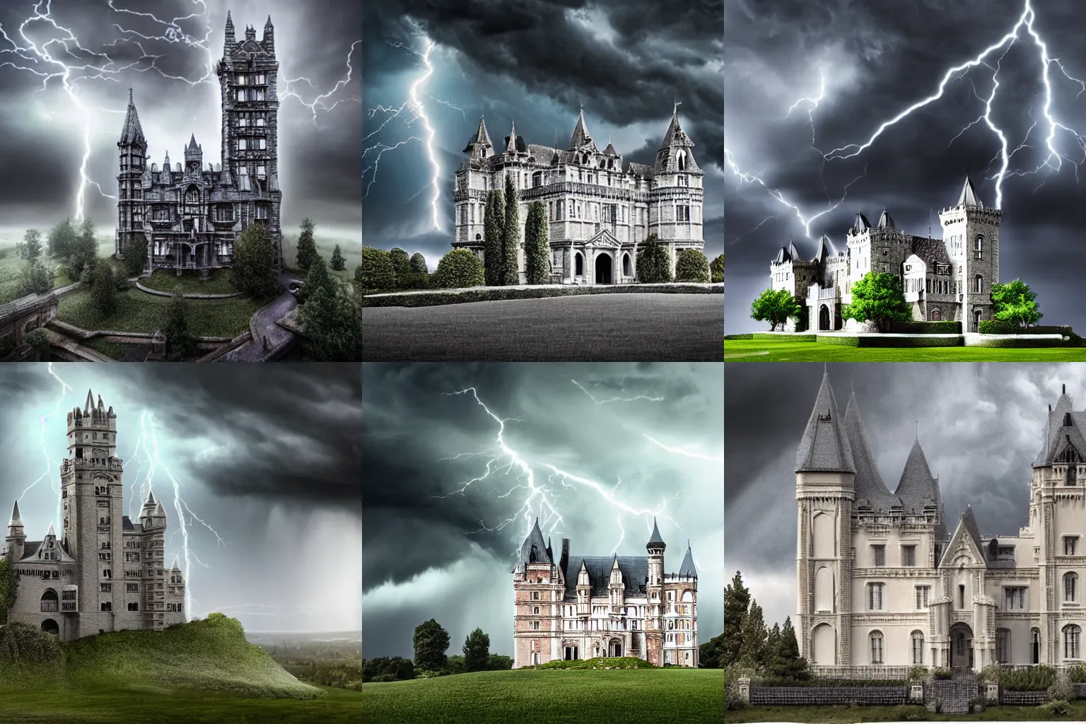 Image similar to A extremely highly detailed majestic hi-res beautiful, highly detailed white brick immaculate castle in black scary storm clouds high detail,ethereal, dramatic lightning, rim light, hyperrealistic, photorealistic, octante render, elegant, cinematic, high textures, hyper sharp, 8k, insanely detailed and intricate, graphic design, cinematic atmosphere, hypermaximalist, hyper realistic, super detailed, 4k HDR hyper realistic high quality smiling by Michelangelo Merisi da Caravaggio,