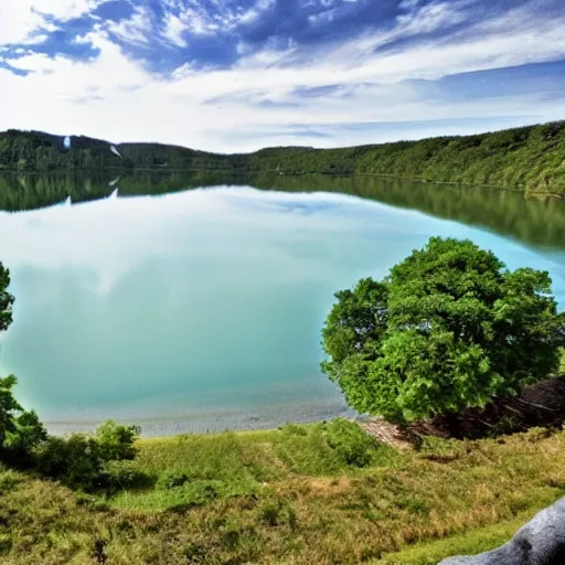 Image similar to a lake within an island within a lake within an island within a lake within an island