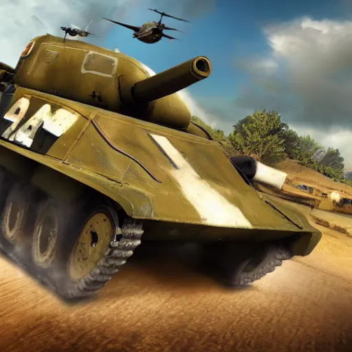 Image similar to War Thunder game high details