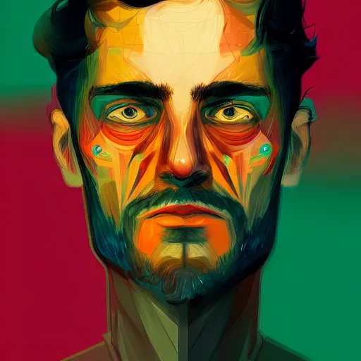 Image similar to a portrait a very ordinary person, by Petros Afshar, colorful, digital. anatomically correct, beautiful perfect face, sharp focus, Highly Detailed