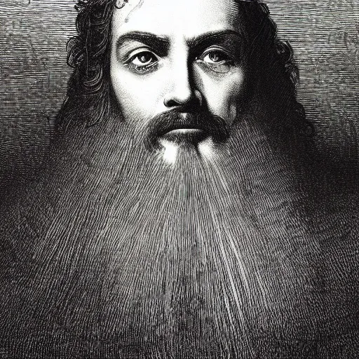 Image similar to closeup portrait of lord macbeth, the thane of glamis, high detail, illustration by gustave dore