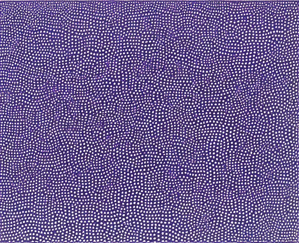 Image similar to dream waves on the starfields by ben wanat and yayoi kusama