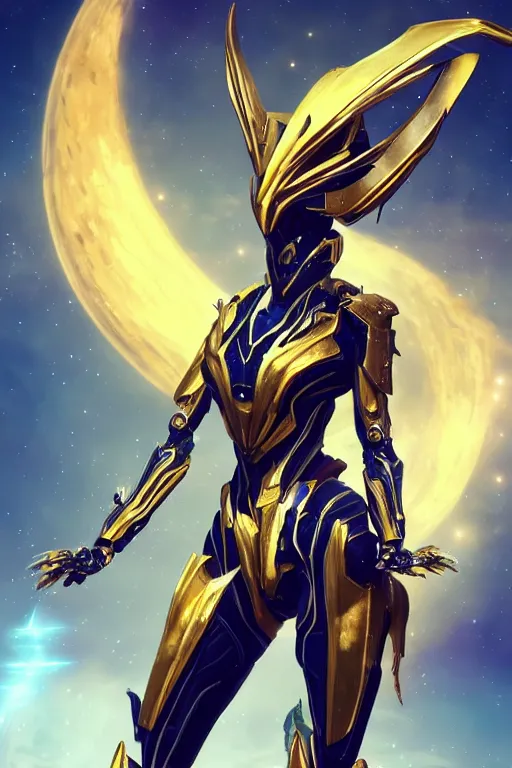 Image similar to galactic hyperdetailed elegant beautiful stunning giantess saryn anthropomorphic mecha female dragon goddess, streamlined spines, sharp metal ears, sleek yellow eyes, sleek gold skin, smooth gold armor, bigger than galaxy, epic proportions, epic scale, epic size, warframe destiny fanart, furry, dragon art, goddess, giantess, furaffinity, octane render