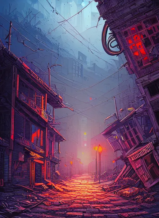 Image similar to concept art by dan mumford of apocalypse abandoned city art, digital painting, sharp focus, illustration