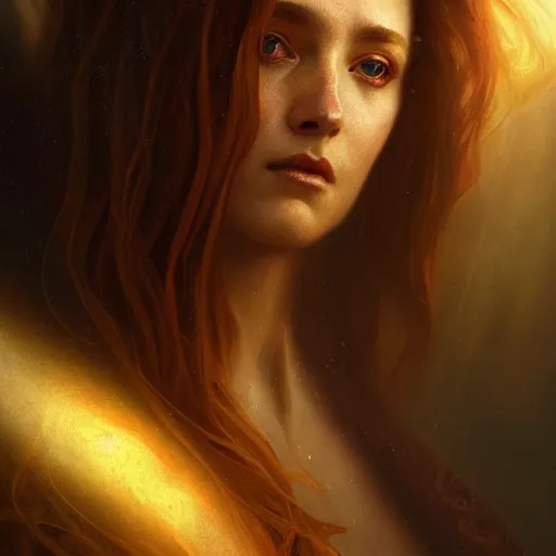 Image similar to majestic gracious regal seductive oracle of delphi portrait, ancient greece, atmospheric lighting, painted, intricate, volumetric lighting, beautiful, rich deep colours masterpiece, golden hour, sharp focus, ultra detailed, by leesha hannigan, ross tran, thierry doizon, kai carpenter, ignacio fernandez rios