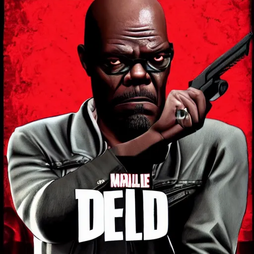 Image similar to samuel l. jackson walking dead telltale, jules pulp fiction, telltale games style, symmetric!!, 4 k full hd,