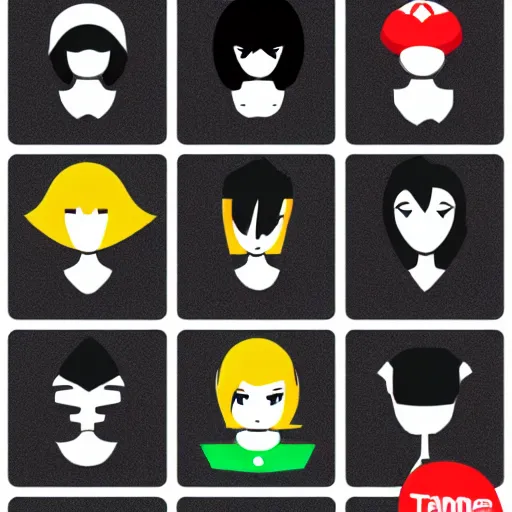 Image similar to face icon vector minimalist nintendo tomine, adrian