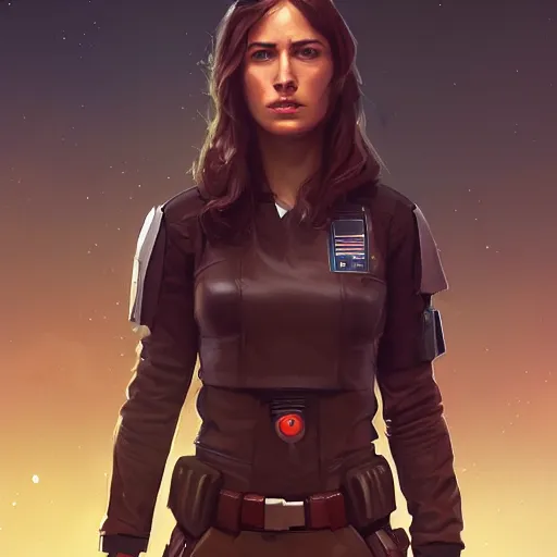 Prompt: portrait of a young woman by greg rutkowski, jaina solo, wearing the tactical gear of the galactic alliance, star wars expanded universe, she is about 1 6 years old, highly detailed portrait, digital painting, artstation, concept art, smooth, sharp foccus ilustration, artstation hq