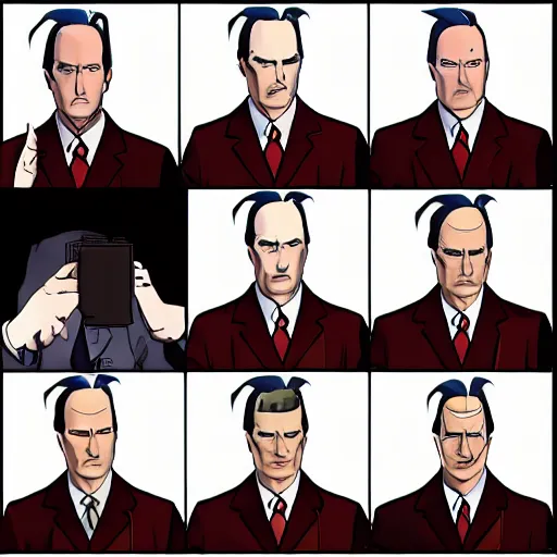 Prompt: bob odenkirk as phoenix wright ace attorney