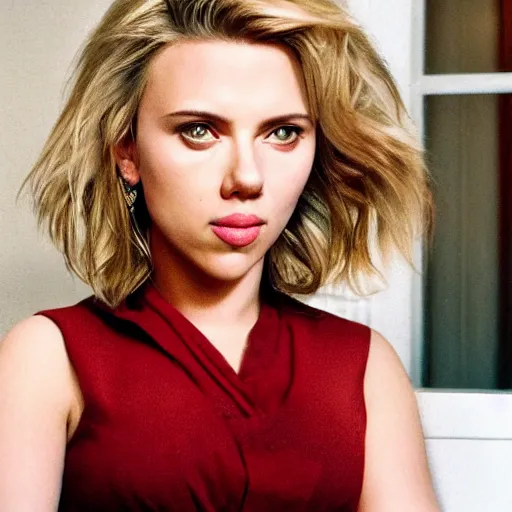 Image similar to a beautiful portrait of Scarlett Johansson by Paul McCartney